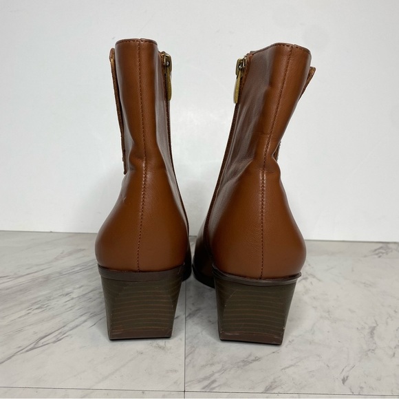 Franco Sarto Smalls Brown Faux Leather Bootie 11M - Picture 3 of 14